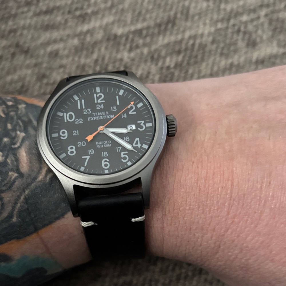 Timex Expedition Black and Silver Watch
